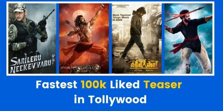 Fastest 100k Liked Teaser in Tollywood