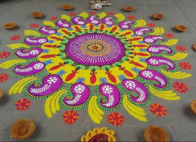 Easy Ugadi Rangoli Designs 2022